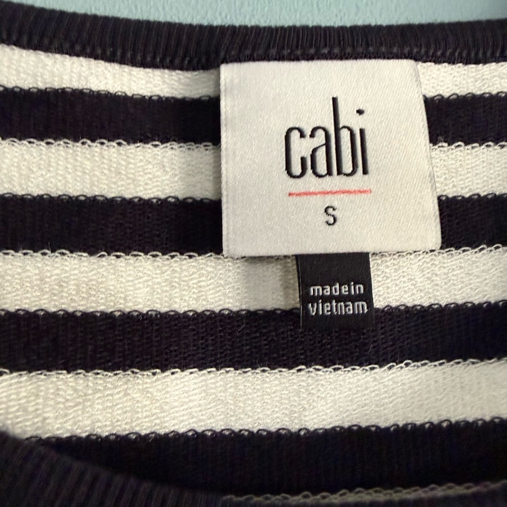 CAbi Black and White Striped Knit Top - Picture 14 of 16
